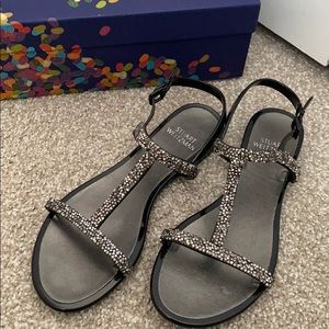 NWT Jeweled T-strap Jelly Sandal